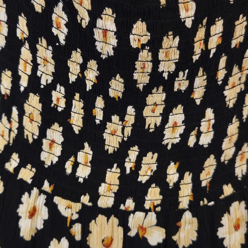 Free People Maxi  Floral Dress in Black and Cream,Size L. - Picture 9 of 16